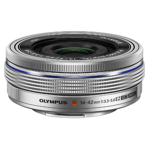 لنز Olympus M.ZUIKO Digital ED 14-42mm f/3.5-5.6 EZ در رنگ نقره‌ای